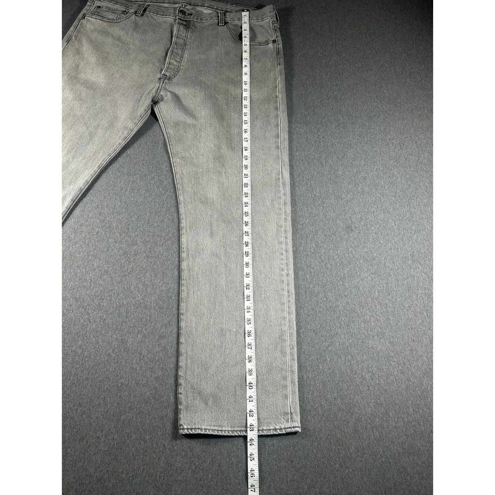Vintage Levi's 501 Original Fit Jeans Gray Wash Denim Men's W42 L32 Straight Leg
